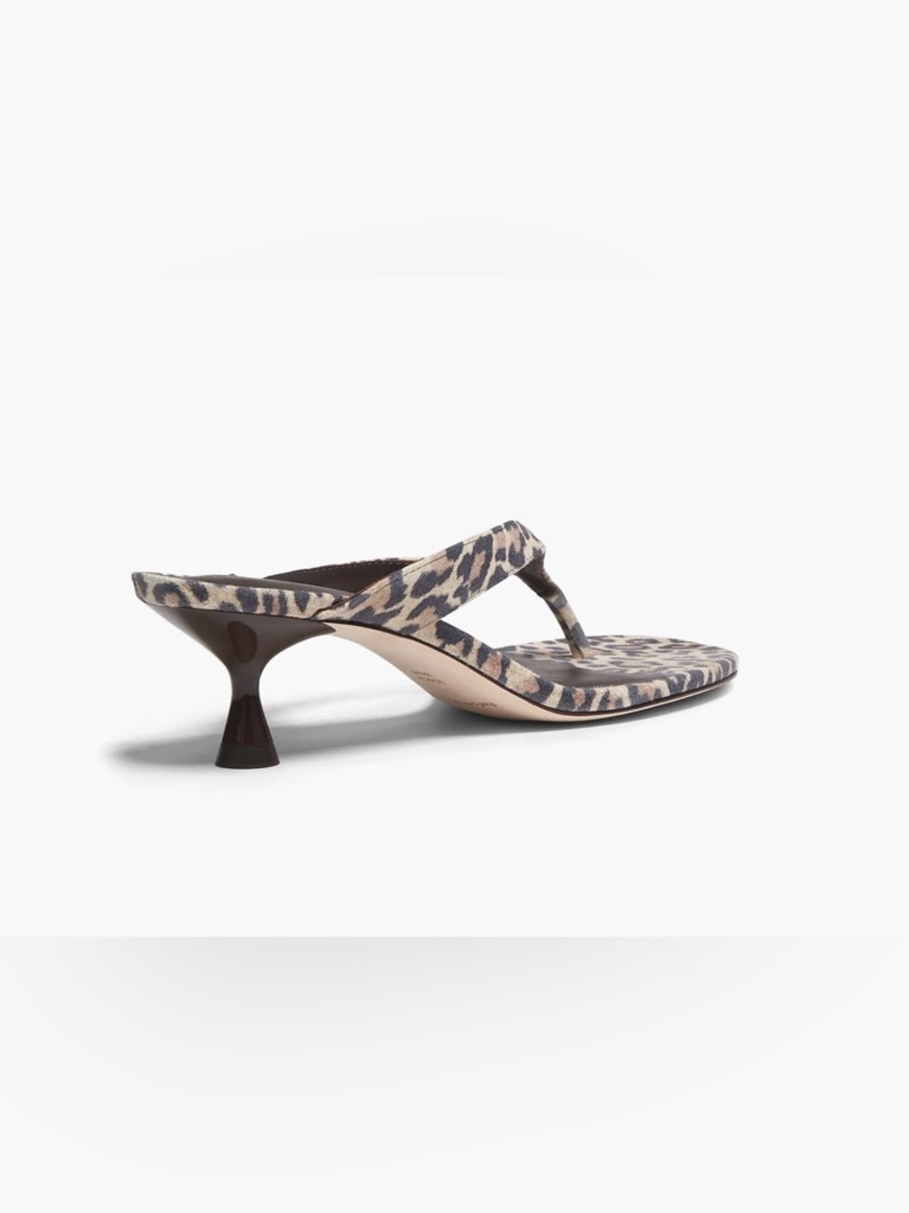 Reformation Sophie 50MM Leopard-Print Suede Sandals 7.5 Brand New - Picture 4 of 14